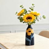  Bình Hoa Gốm Vẽ Tay Hoa Vàng 