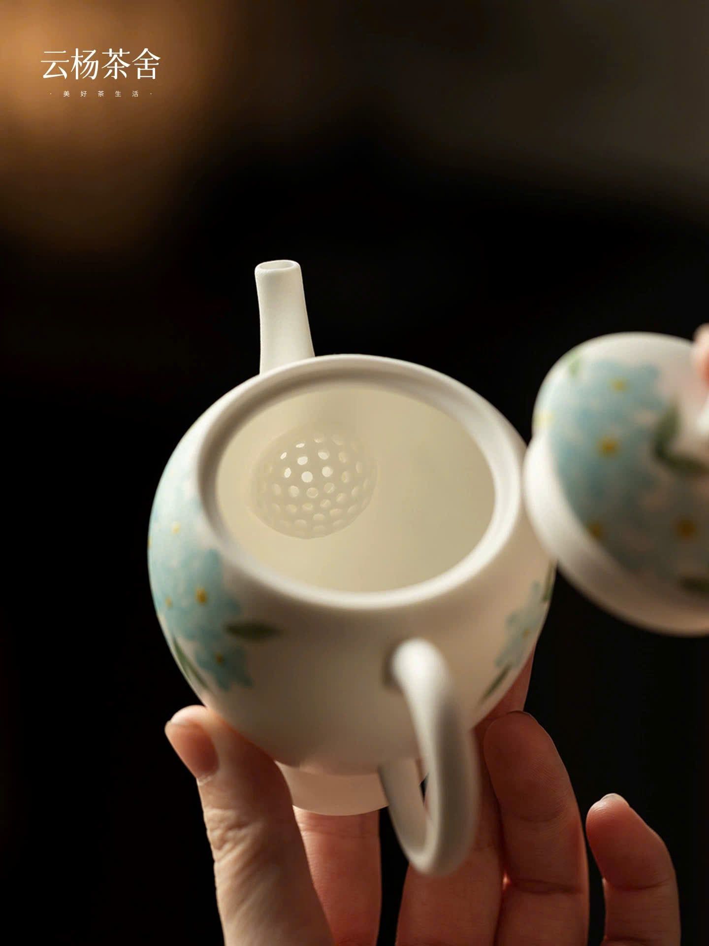  Ấm Trà Bạch Hoa Lam 