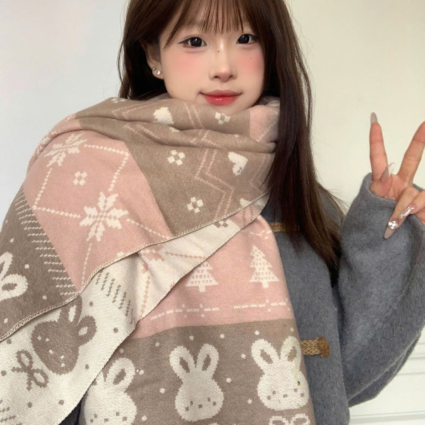  Khăn Quàng Cổ Bunny Winter 