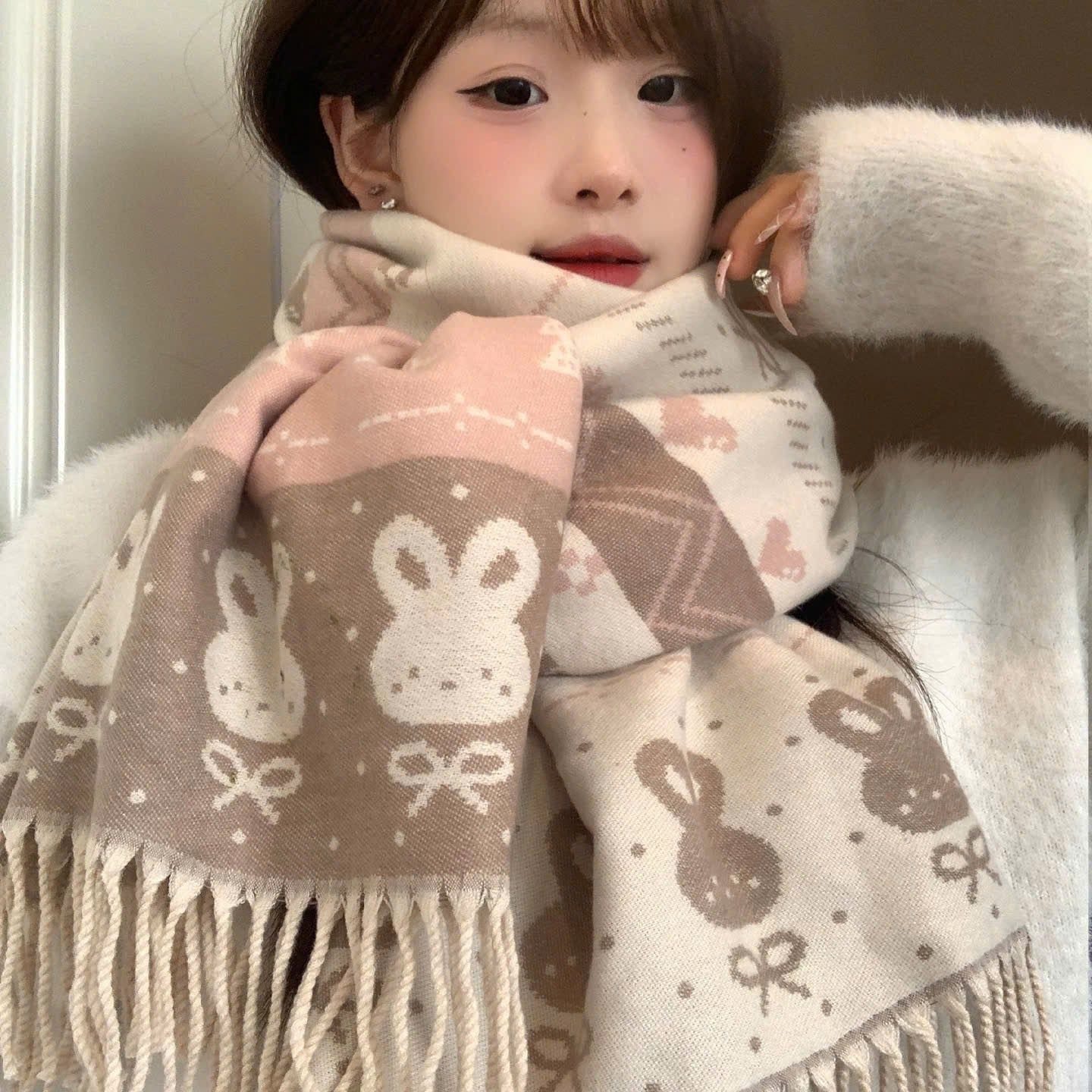  Khăn Quàng Cổ Bunny Winter 