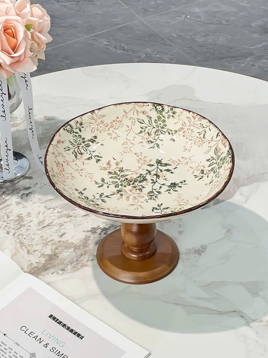  Đĩa Lộc Hoa Nhã Ý Đế Gỗ 