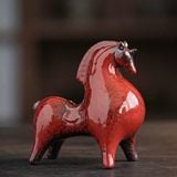  Ngựa Gốm Men Thanh 