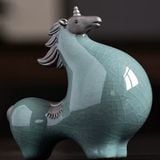  Ngựa Gốm Men Thanh 