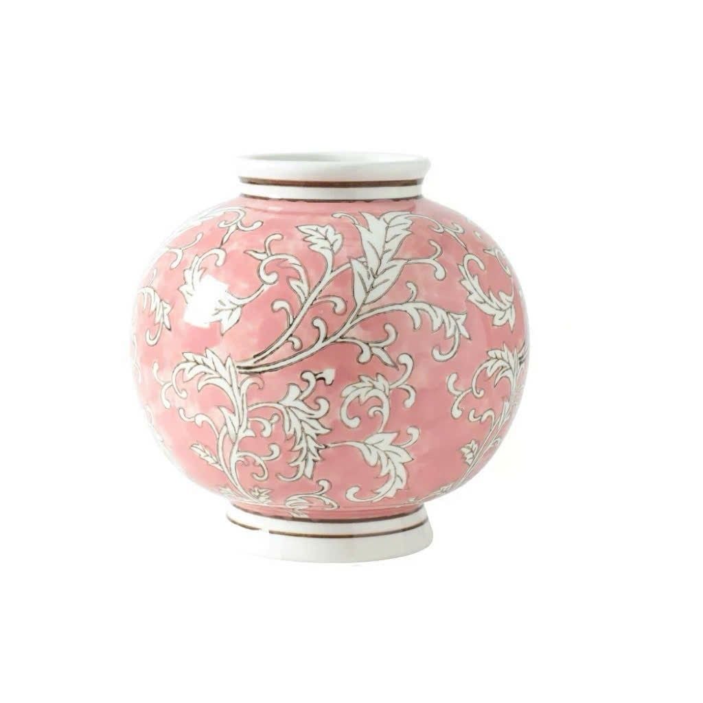  Bình Hoa Gốm Men Lam Trắng 