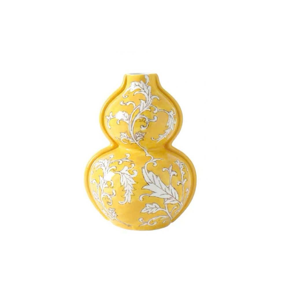  Bình Hoa Gốm Men Lam Trắng 