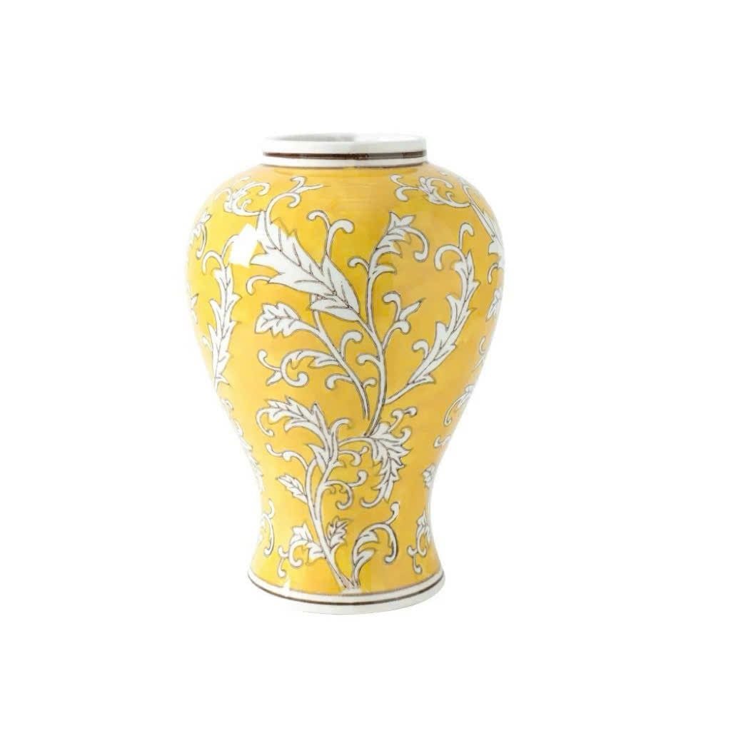  Bình Hoa Gốm Men Lam Trắng 