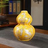  Bình Hoa Gốm Men Lam Trắng 