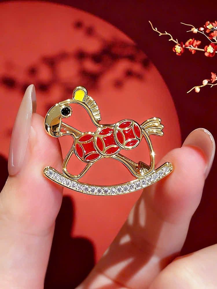  Cài Áo Ngựa Đồng Xu 