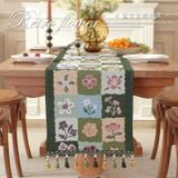  Khăn Trải Bàn Runner Retro Flower 