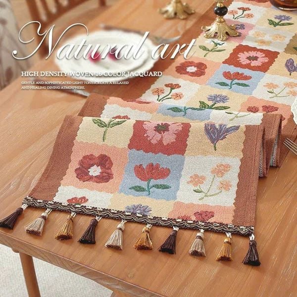  Khăn Trải Bàn Runner Retro Flower 