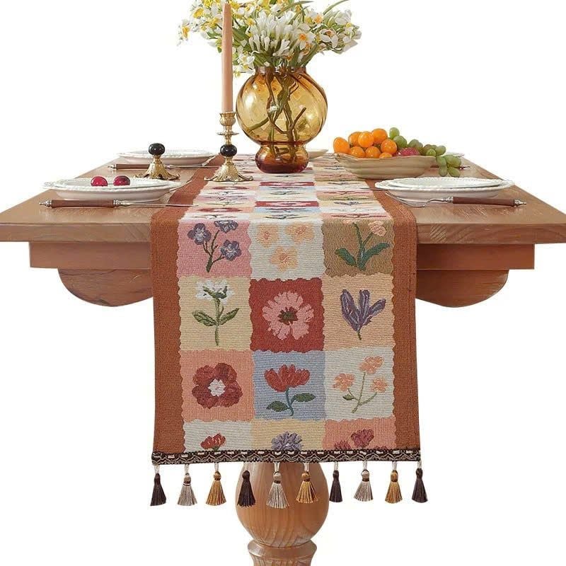  Khăn Trải Bàn Runner Retro Flower 
