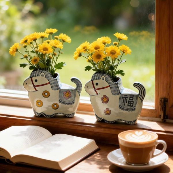  (Order) Bình Hoa Phi Mã Tài Lộc 