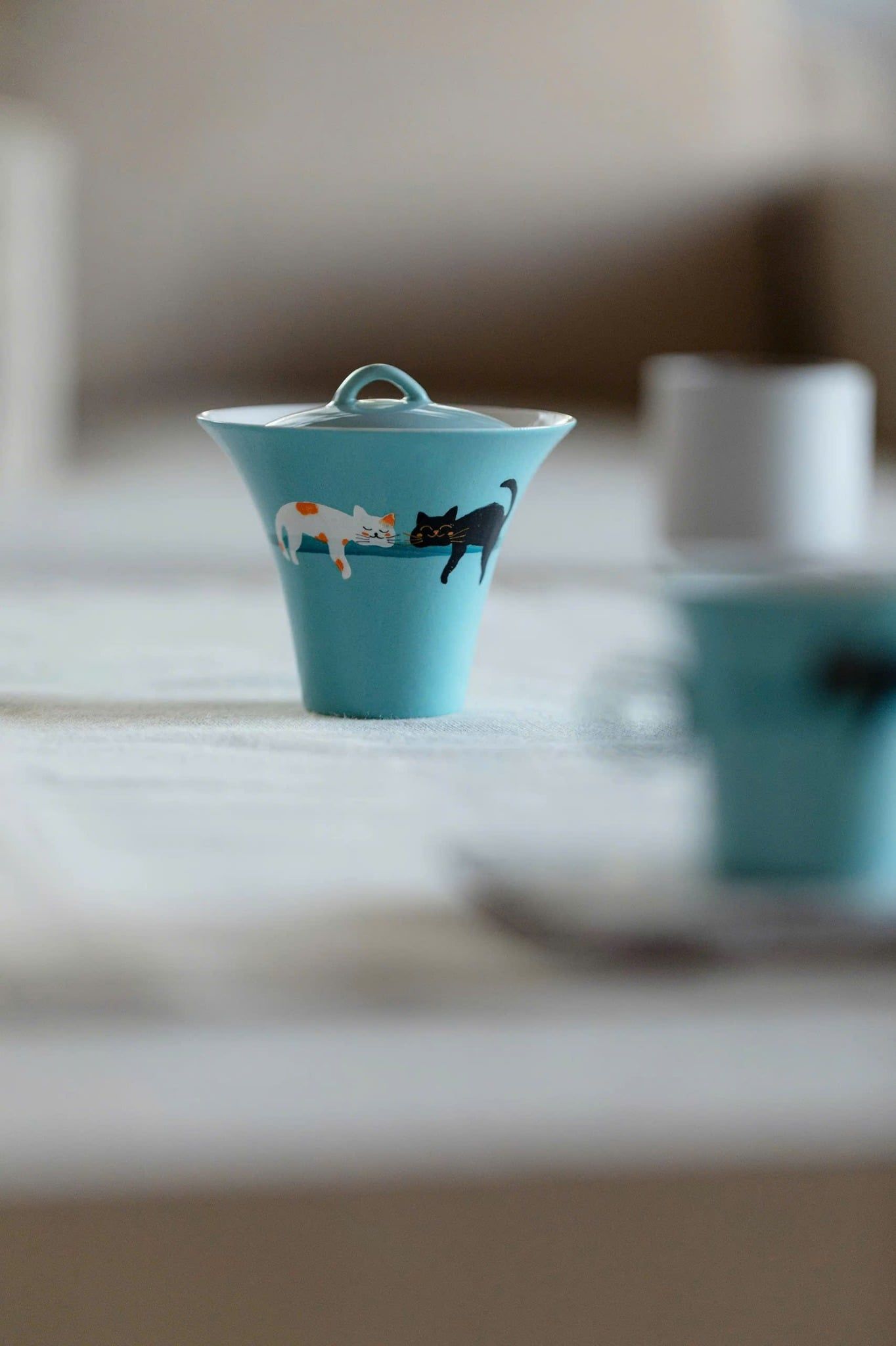  Bộ Chén Gaiwan Mèo Dạo Trên Mây 