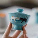  Bộ Chén Gaiwan Mèo Dạo Trên Mây 