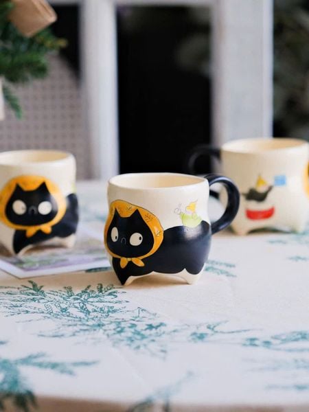  [ORDER] Cốc Gốm Mèo Ba Chân 