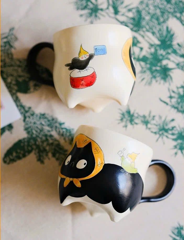  [ORDER] Cốc Gốm Mèo Ba Chân 