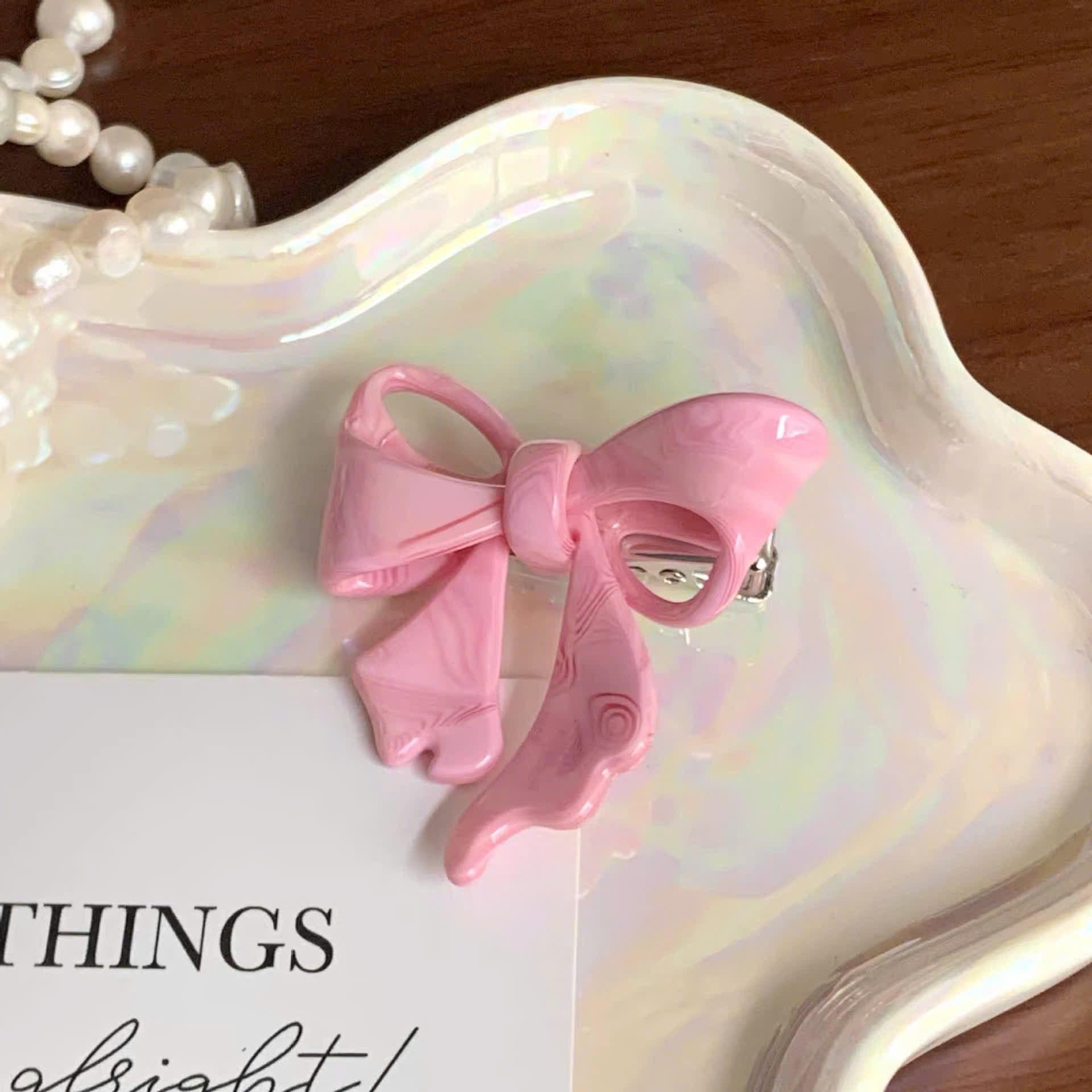  Kẹp Tóc Coquette Pink Bow 