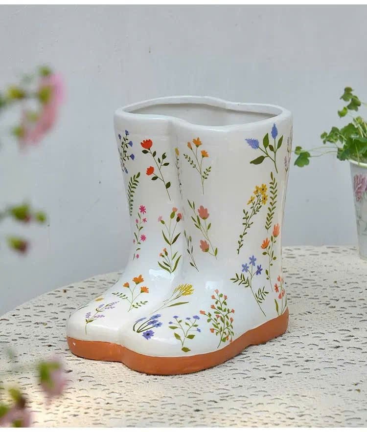  [ORDER] Bình Hoa Gốm Đôi Ủng 