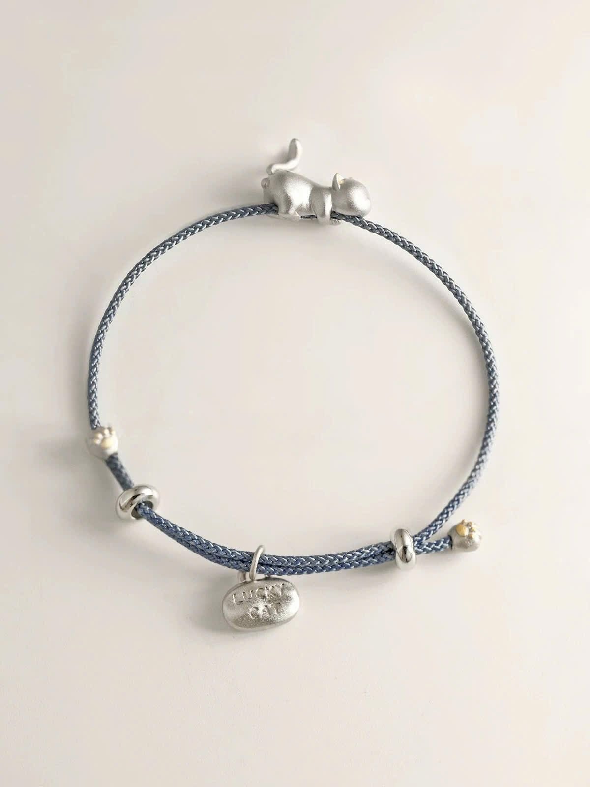  Vòng Tay Lucky Cat Silver 