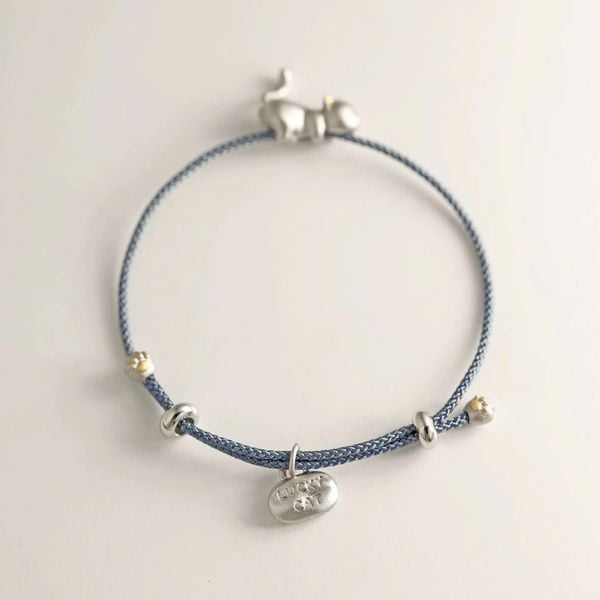  Vòng Tay Lucky Cat Silver 