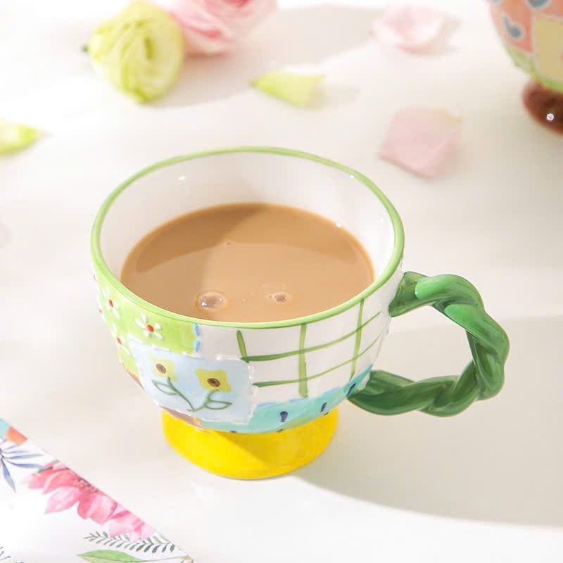  Cốc Gốm Patchwork Bliss Quai Bện 
