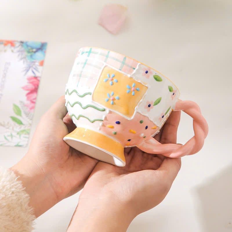  Cốc Gốm Patchwork Bliss Quai Bện 