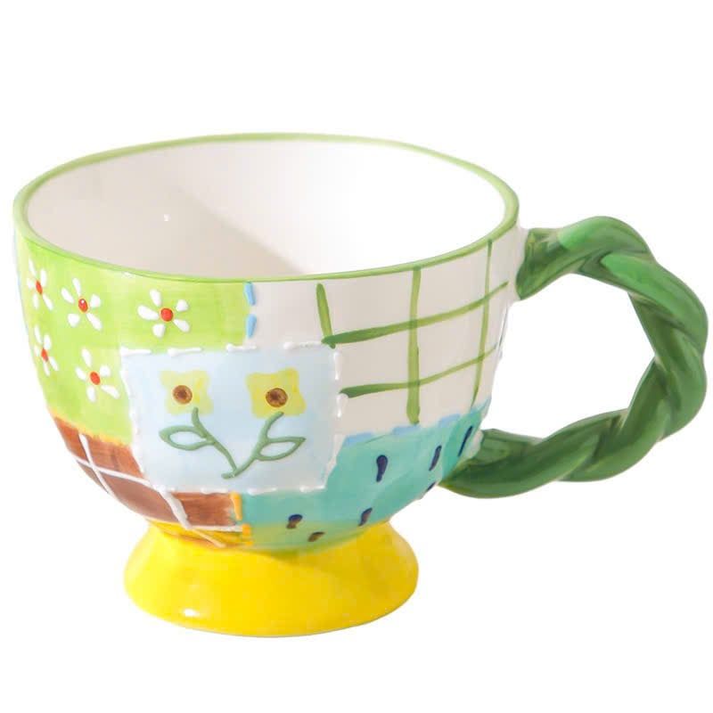  Cốc Gốm Patchwork Bliss Quai Bện 