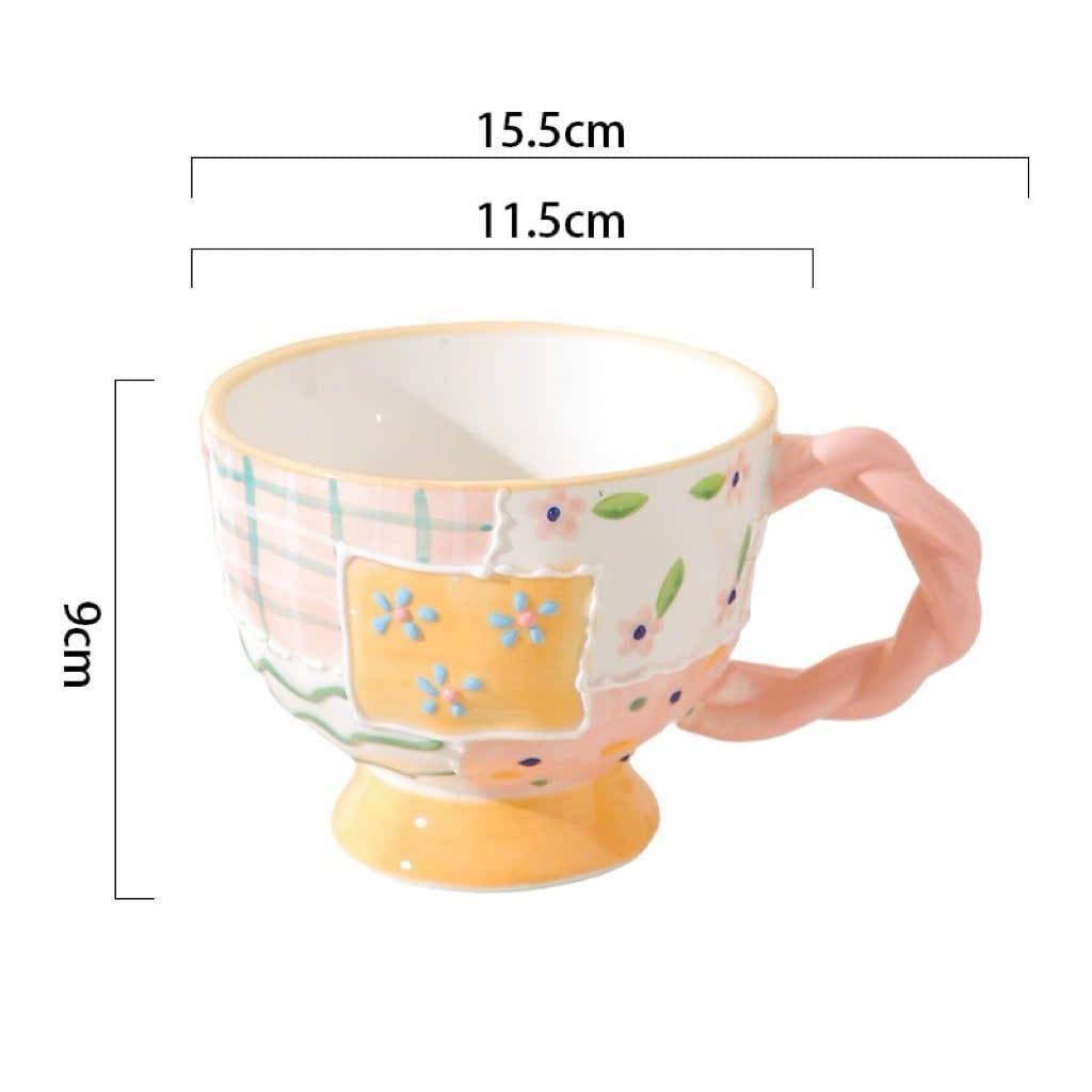  Cốc Gốm Patchwork Bliss Quai Bện 
