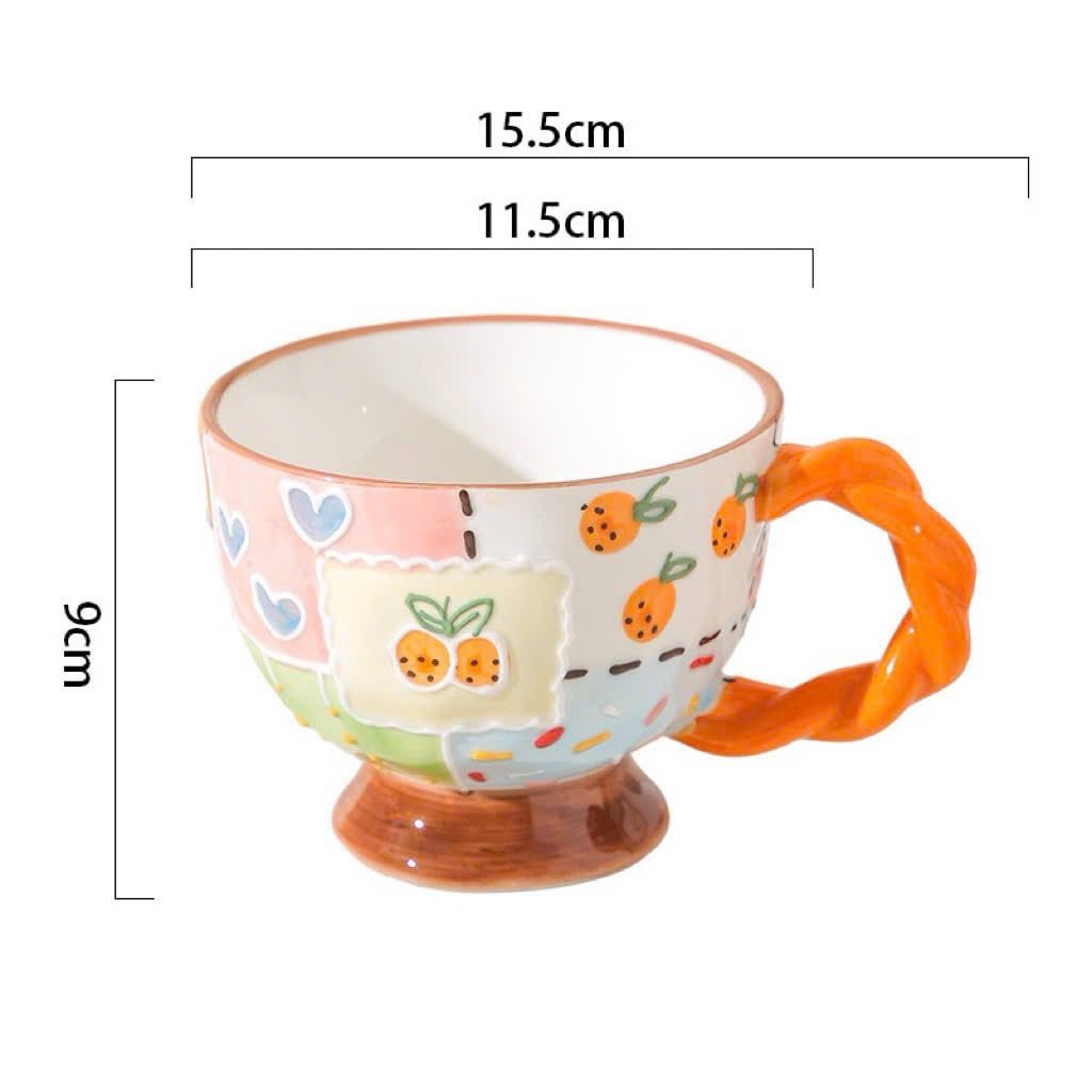  Cốc Gốm Patchwork Bliss Quai Bện 
