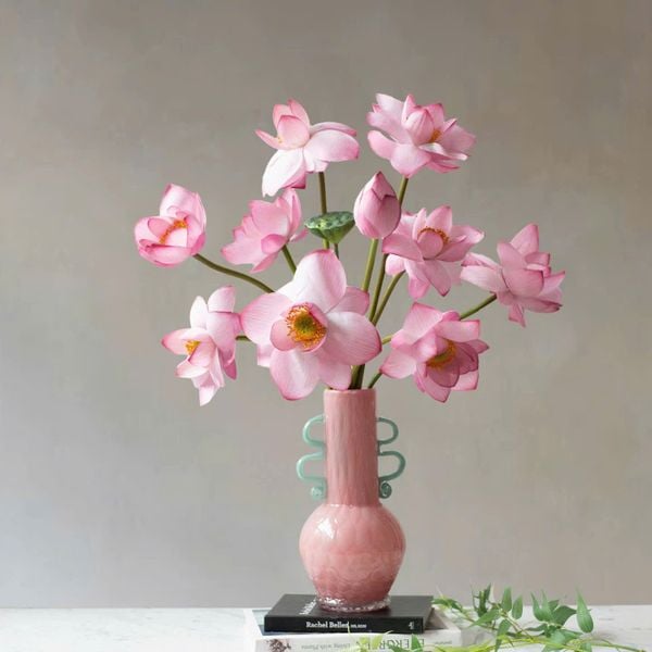  Bình Hoa Mây Hồng Ngọc 