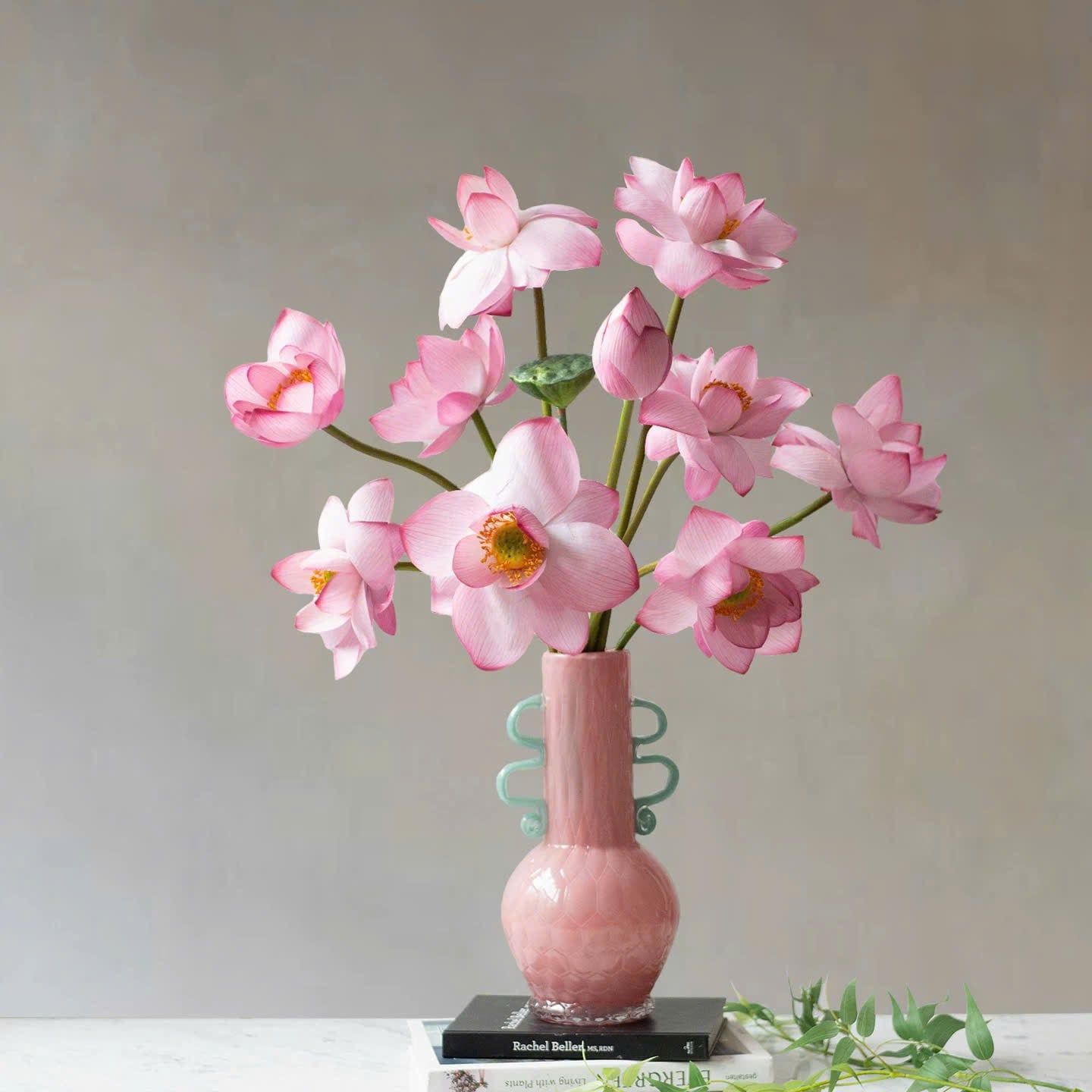  Bình Hoa Mây Hồng Ngọc 