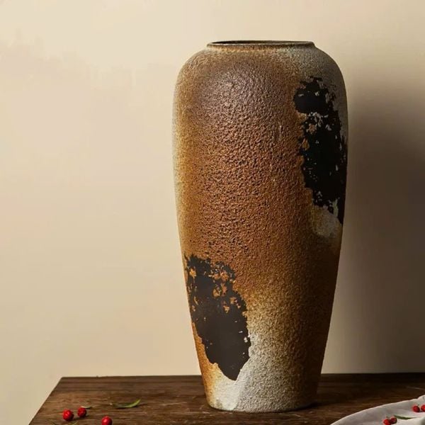  Bình Hoa Gốm Tro Đồng 