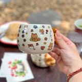  [ORDER] Cốc Gốm Mèo Ôm Hoa 