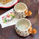  [ORDER] Cốc Gốm Mèo Ôm Hoa 