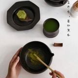  Bát Chawan Gốm Đen Wabi-sabi 
