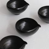 Bát Chawan Gốm Đen Wabi-sabi 