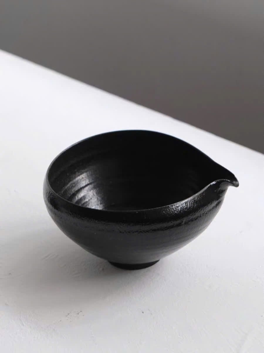 Bát Chawan Gốm Đen Wabi-sabi 