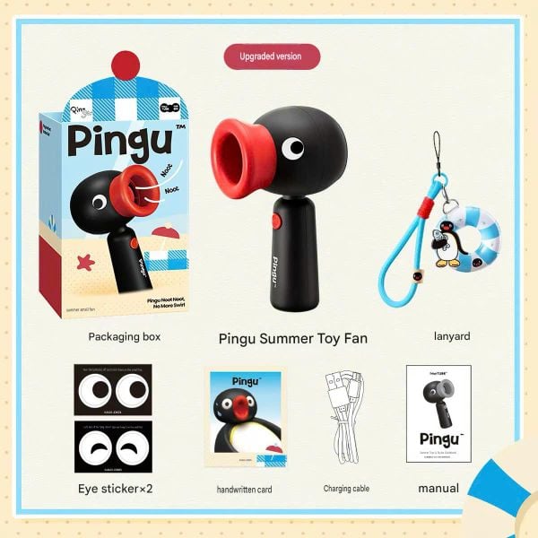  [ORDER] Quạt Cầm Tay Pingu 