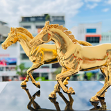 Tượng Song Mã Tự Do Mạ Vàng