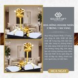 Bông Hoa Hồng vàng doanh nhân 3 trong 1