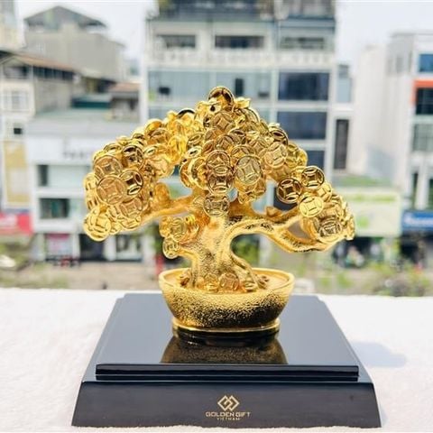 Cây Kim Ngân mạ vàng 24K