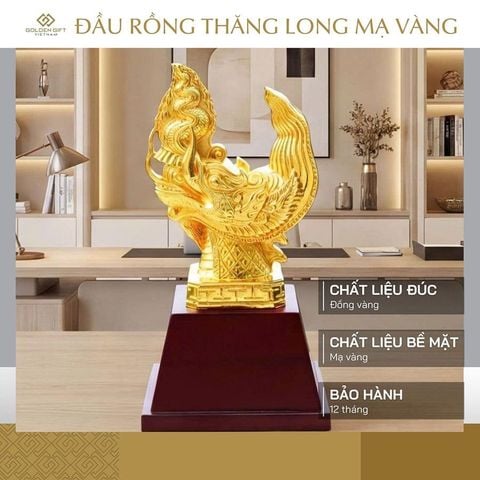 Đầu Rồng Thăng Long mạ vàng