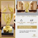 Tượng Đôi Uyên Ương mạ vàng