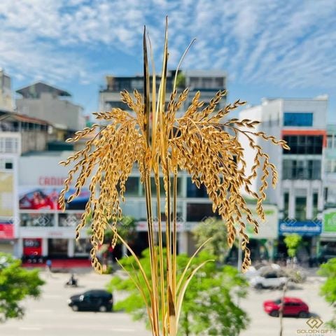 Hũ Lúa Tài Lộc Mạ Vàng