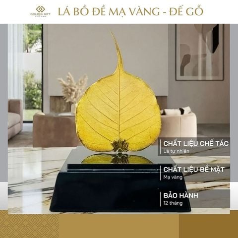 Lá Bồ Đề Mạ vàng 24K