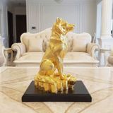 Tượng Linh Khuyển Trấn An Gia mạ vàng