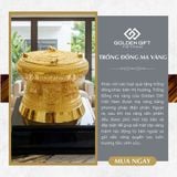 Quả Trống Đồng Vàng F20 - Size 20 x 15cm