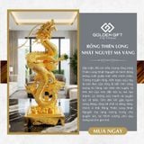 Tượng Rồng vàng Thiên Long Nhật Nguyệt