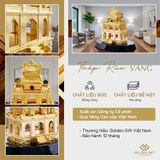 Mô hình Tháp Rùa Hà Nội mạ vàng 24K