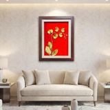 Tranh Hoa Lan Mạ Vàng